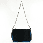 Комплект от 2 чанти за през рамо от естесвена кожа - черно/синьо