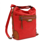 2 в 1 - Голяма чанта и раница Mia - червена