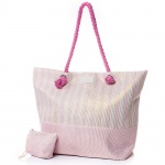 Плажна чанта с Портмоне 5071-07 - Розов