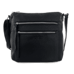 Чанта за през рамо с 2 големи отделения - черна