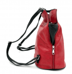 2 в 1 - Дамска чанта и раница - червено/черно