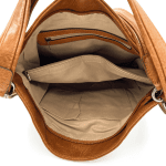 2 в 1 - Голяма чанта и раница - светло кафява