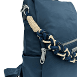 2 в 1 - Водоустойчива раница и чанта със секретно закопчаване - тъмно синя