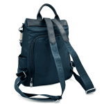 2 в 1 - Водоустойчива раница и чанта със секретно закопчаване - тъмно синя