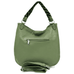 Голяма дамска чанта тип торба - зелена