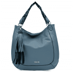 Голяма дамска чанта тип торба - лилава
