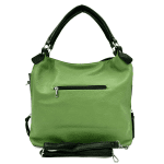 Голяма дамска чанта тип торба - зелена