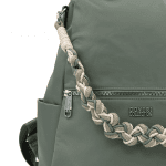 2 в 1 - Водоустойчива раница и чанта със секретно закопчаване - светло зелена