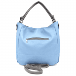 Голяма дамска чанта тип торба - светло синя