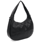 Дамска чанта тип торба - черна