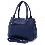 Дамска чанта с 3 отделения и много джобове  - тъмно синя