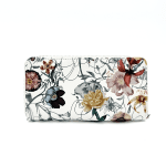 Дамско портмоне с принт на цветя - лилаво