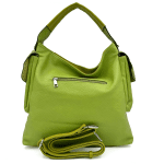 Дамска чанта тип торба с опушен ефект - лилава