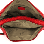 Чанта за през рамо с 2 отделения и много джобове - червена