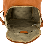2 в 1 - Раница и чанта със секретно закопчаване - светло кафява
