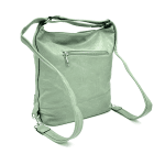 2 в 1 - Голяма чанта и раница Mia - светло зелена