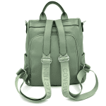2 в 1 - Раница и чанта със секретно закопчаване - зелена