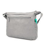 Чанта за през рамо с 2 отделения и много джобове - светло кафява