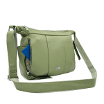 Чанта за през рамо с 2 отделения и много джобове - зелена