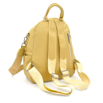 2 в 1 - Дамска раница и чанта с интересни детайли - жълта