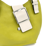 Голяма дамска чанта с регулиращи се дръжки - зелена