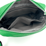 Чантичка за през рамо с цветна дръжка - зелена