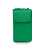 2 в 1 - портмоне и чантичка с цветна дръжка - зелено