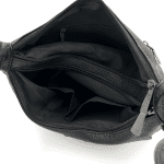 Чанта за през рамо с 2 големи отделения и много джобове - черна